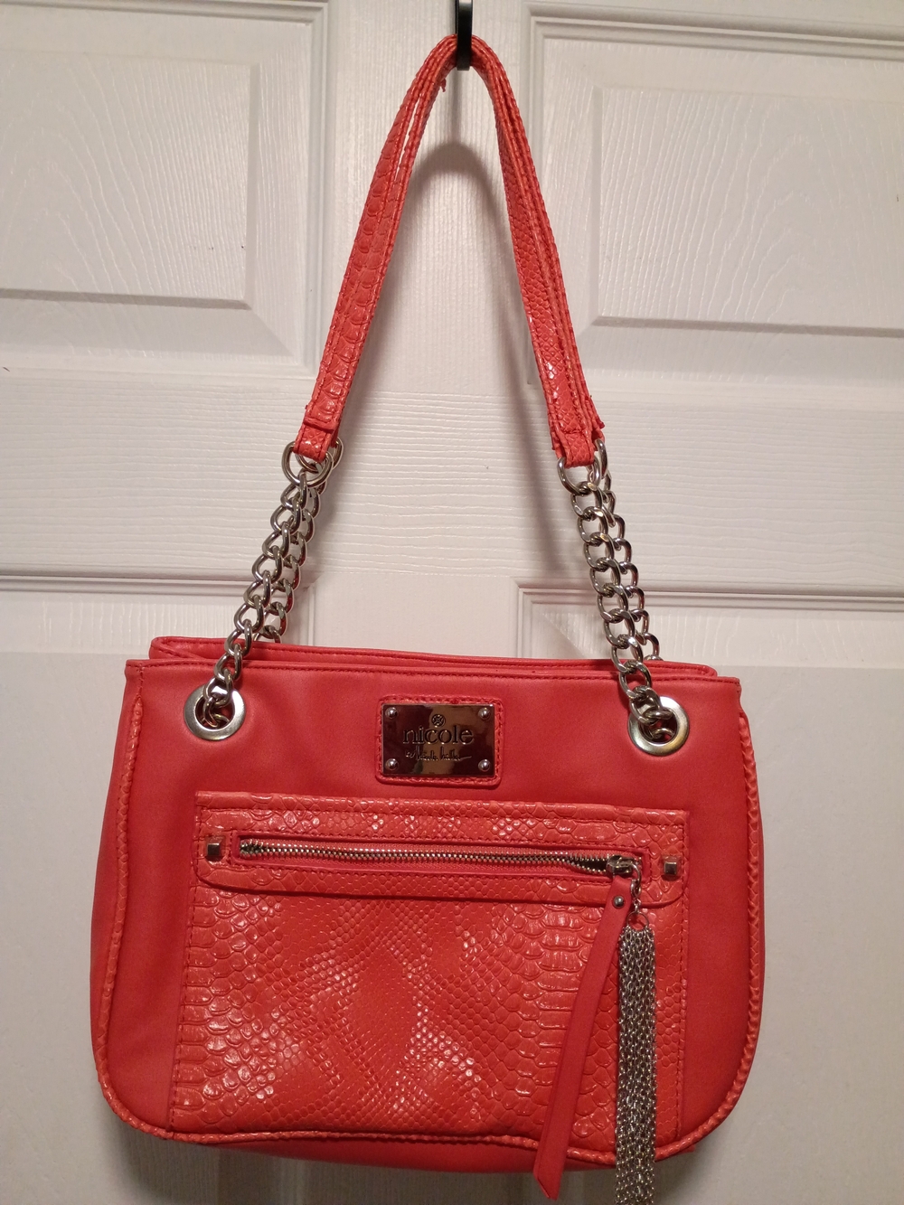 Nicole Miller Coral Chain-Handle Shoulder Bag